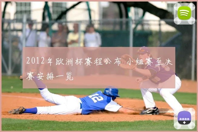 2012年欧洲杯赛程公布 小组赛至决赛安排一览